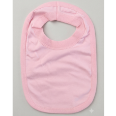 BB8: Plain Pink Pull Over Head Bib (Made in UK)